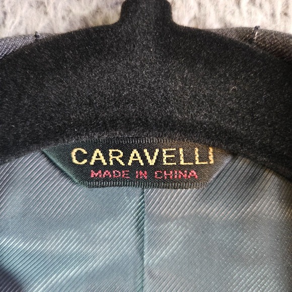 Caravelli 2 PC Suit Blazer Men 46L Pants 38x31 Superior 150's Gray Striped - Picture 5 of 16